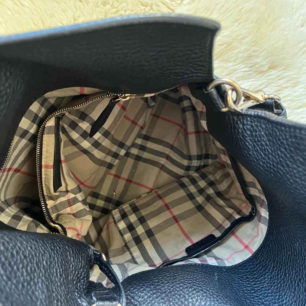Burberry Black Pebbled Leather Handbag - Picture 5 of 7